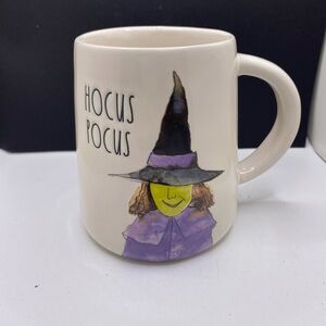 Rae Dunn Halloween Hocus Pocus Green Witch Coffee Mug New